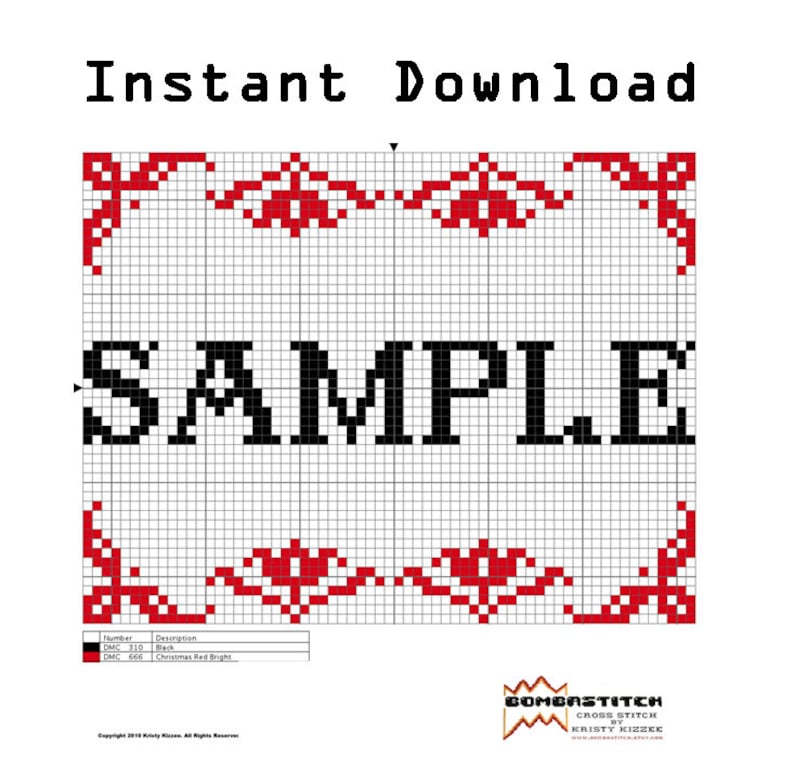 DIY Godzilla .pdf Original Cross Stitch Pattern Instant Download image 3