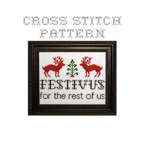 DIY Festivus for the rest of us .pdf Original Cross Stitch Pattern Instant Download image 1