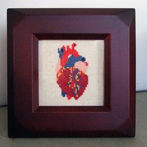 DIY Anatomical Heart .pdf Original Cross Stitch Pattern Instant Download image 2