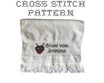 DIY Mini Krampus - .pdf Original Cross Stitch Pattern - Instant Download