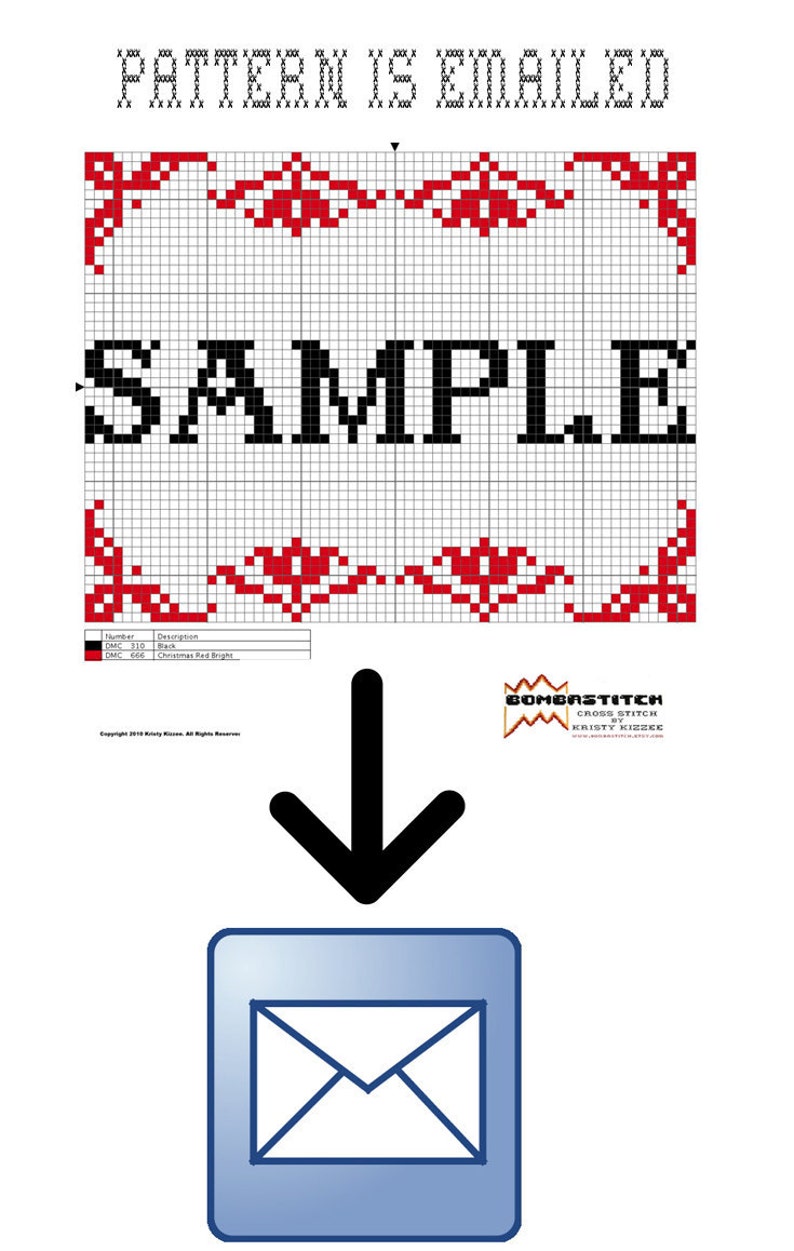 DIY Eight Photo Border Design .pdf Original Cross Stitch Pattern Instant Download image 4