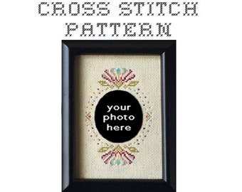 DIY Single Photo Border Design -  .pdf Original Cross Stitch Pattern - Instant Download