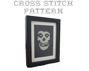 DIY Crimson Ghost - Misfits Logo Inspired - .pdf Original Cross Stitch Pattern - Instant Download