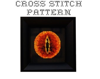 DIY Eye of Sauron- .pdf Original Cross Stitch Pattern - Instant Download