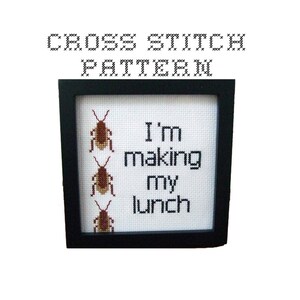 DIY  I&#39;m making my lunch - .pdf Original Cross Stitch Pattern - Instant Download