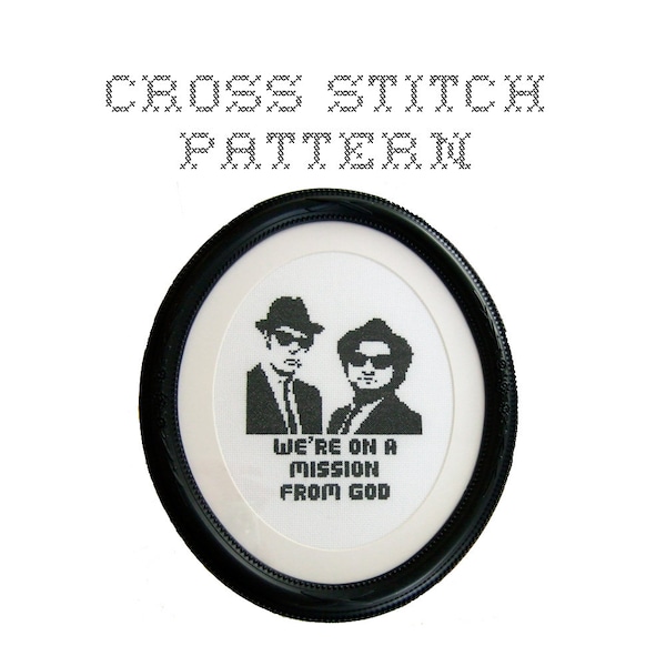 DIY Blues Brothers - .pdf Original Cross Stitch Pattern - Instant Download