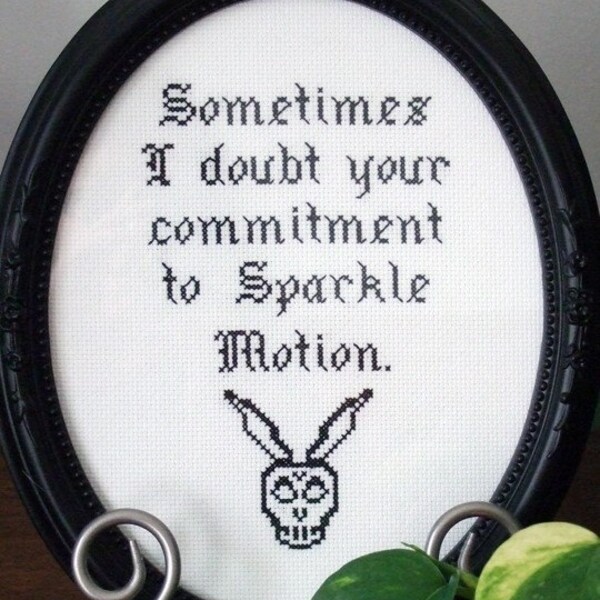 Sparkle Motion - Donnie Darko - Framed Cross Stitch