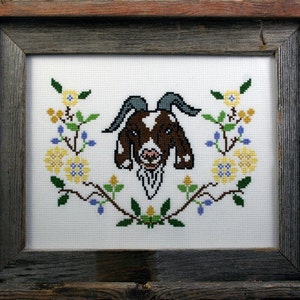 DIY Ode to the Goat .pdf Original Cross Stitch Pattern Instant Download image 2