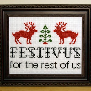 DIY Festivus for the rest of us .pdf Original Cross Stitch Pattern Instant Download image 2