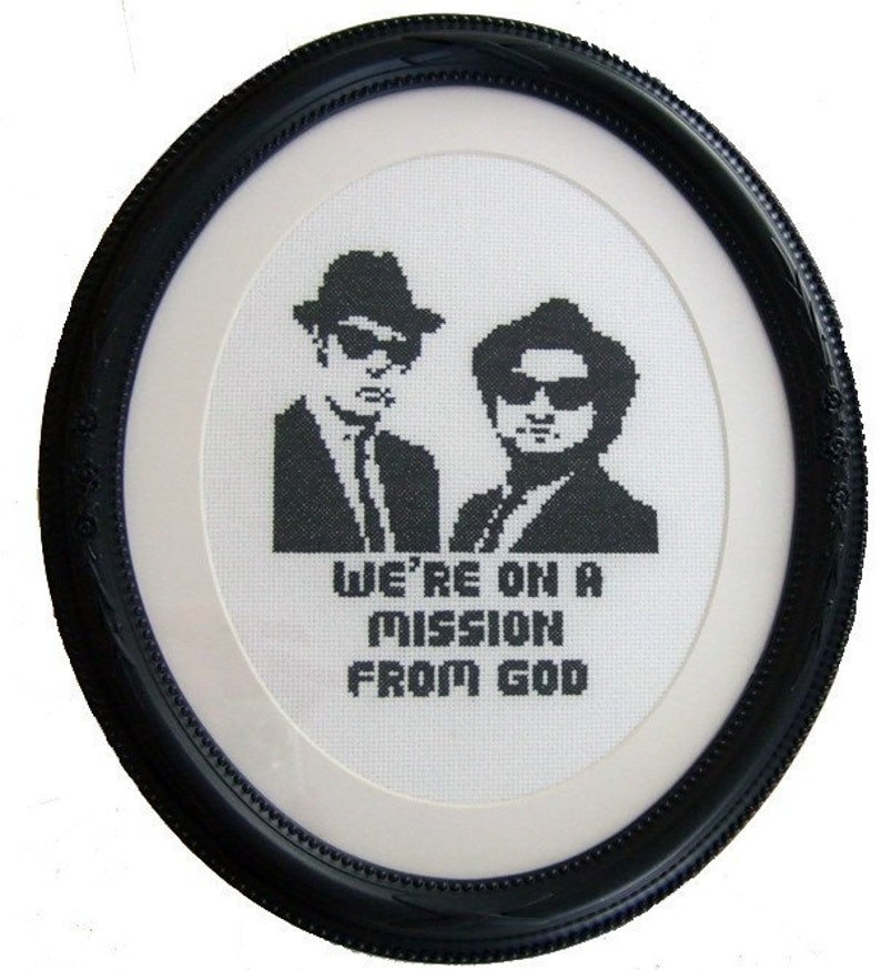 DIY Blues Brothers .pdf Original Cross Stitch Pattern Instant Download image 2