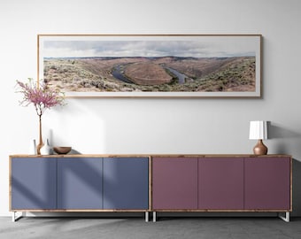 Impresión de la curva de herradura del río Yampa, paisaje del noroeste de Colorado