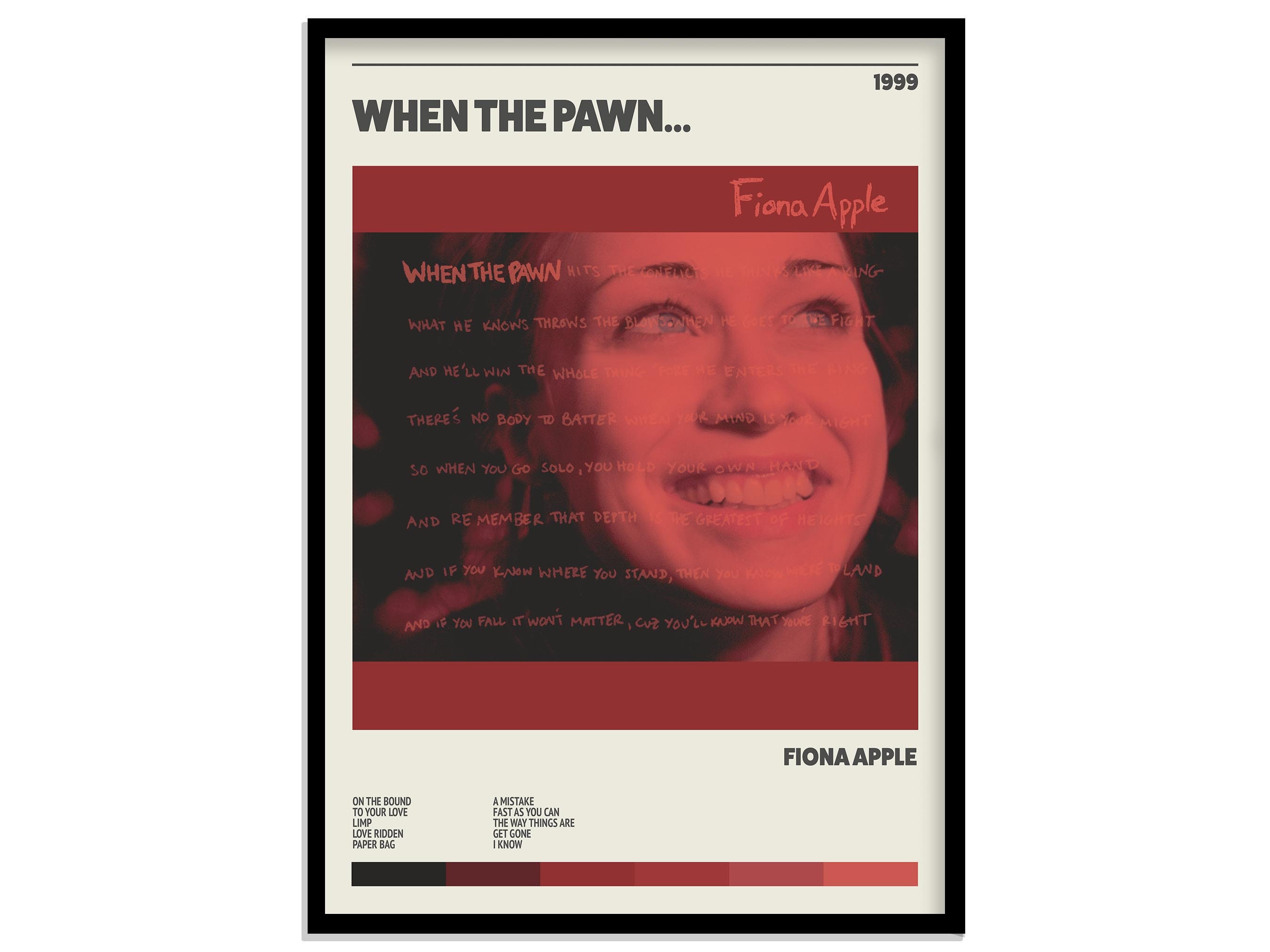 Fiona Apple - When The Pawn... - Retro Music Poster Print - Frame Not Included