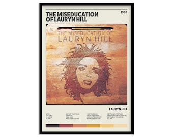 Lauren Hill - The Miseducation of... - Retro Music Poster Print - Frame Not Included