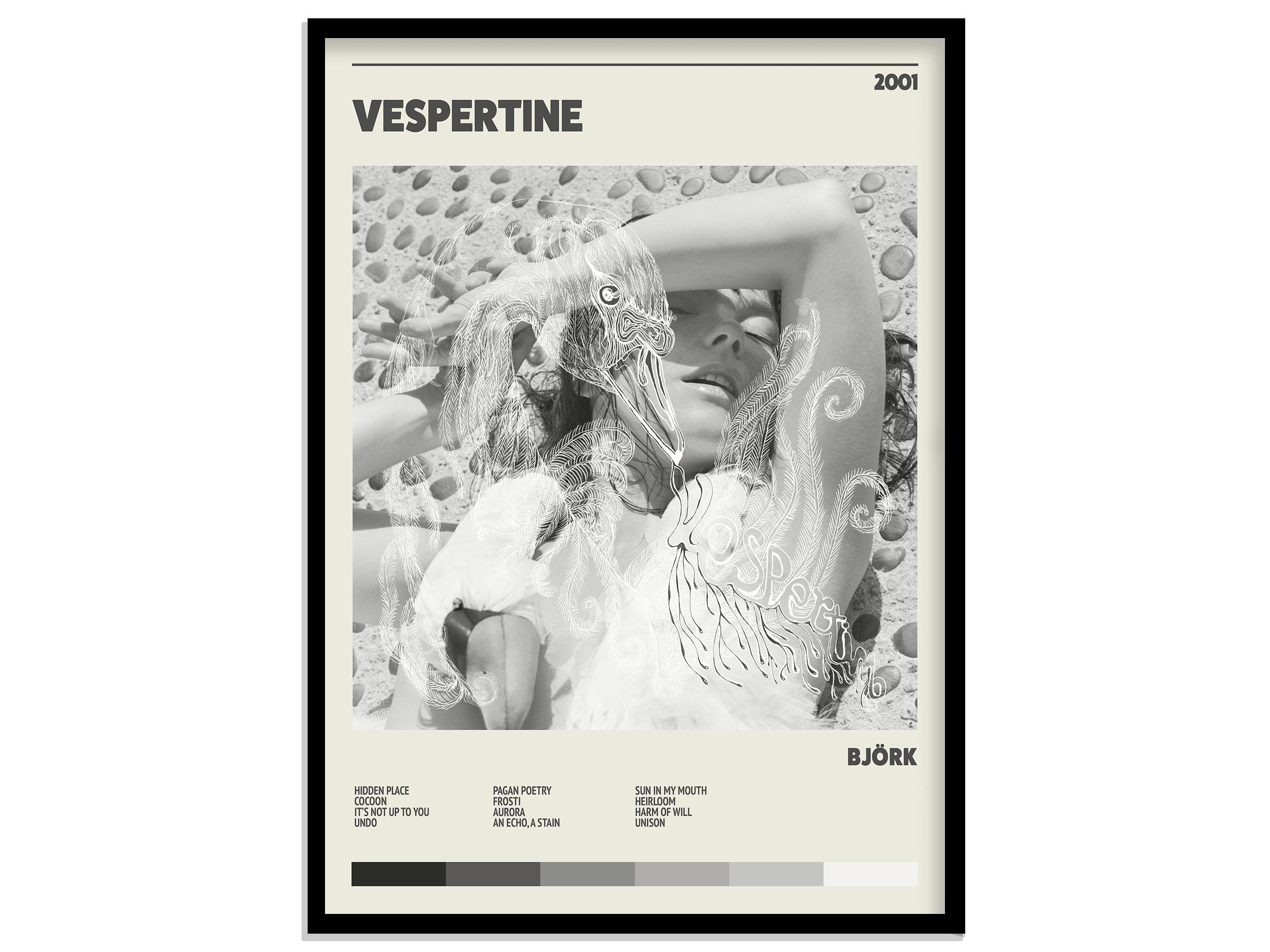 タイムセール 半額 Retro - Vespertine - Bjork Music Not Frame - Print Poster ミュージシャン