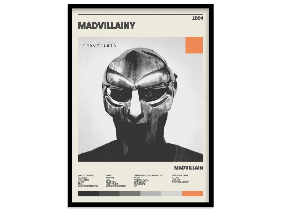 新品 Madvillain / Madvillainy (Poster) Madvillain - Madvillainy - MF Doom - Retro Music Poster