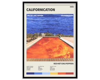 Red Hot Chili Peppers - Californication - Retro Music Poster Print - Frame Not Included