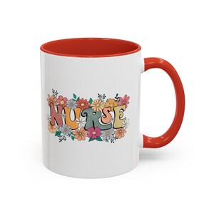 Retro Nurse Mug, Flower Nurse Mug, Coffee Mug for Nurse, Nursing Mug, Mug for Nurse, Nurse Gift, Nurse Cup, Nurse Mug, Graduation Gift Nurse