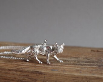 Fox Necklace, Whimsical Animal Pendant, Woodland Creature, Animal Lover Gift