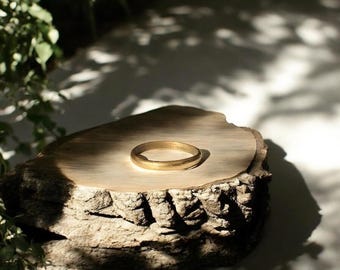 Set di 3 anelli in ottone / Anelli impilabili color oro / Gioielli boho fatti a mano per l'uso quotidiano / Accessori minimali / Regalo di gioielli senza tempo