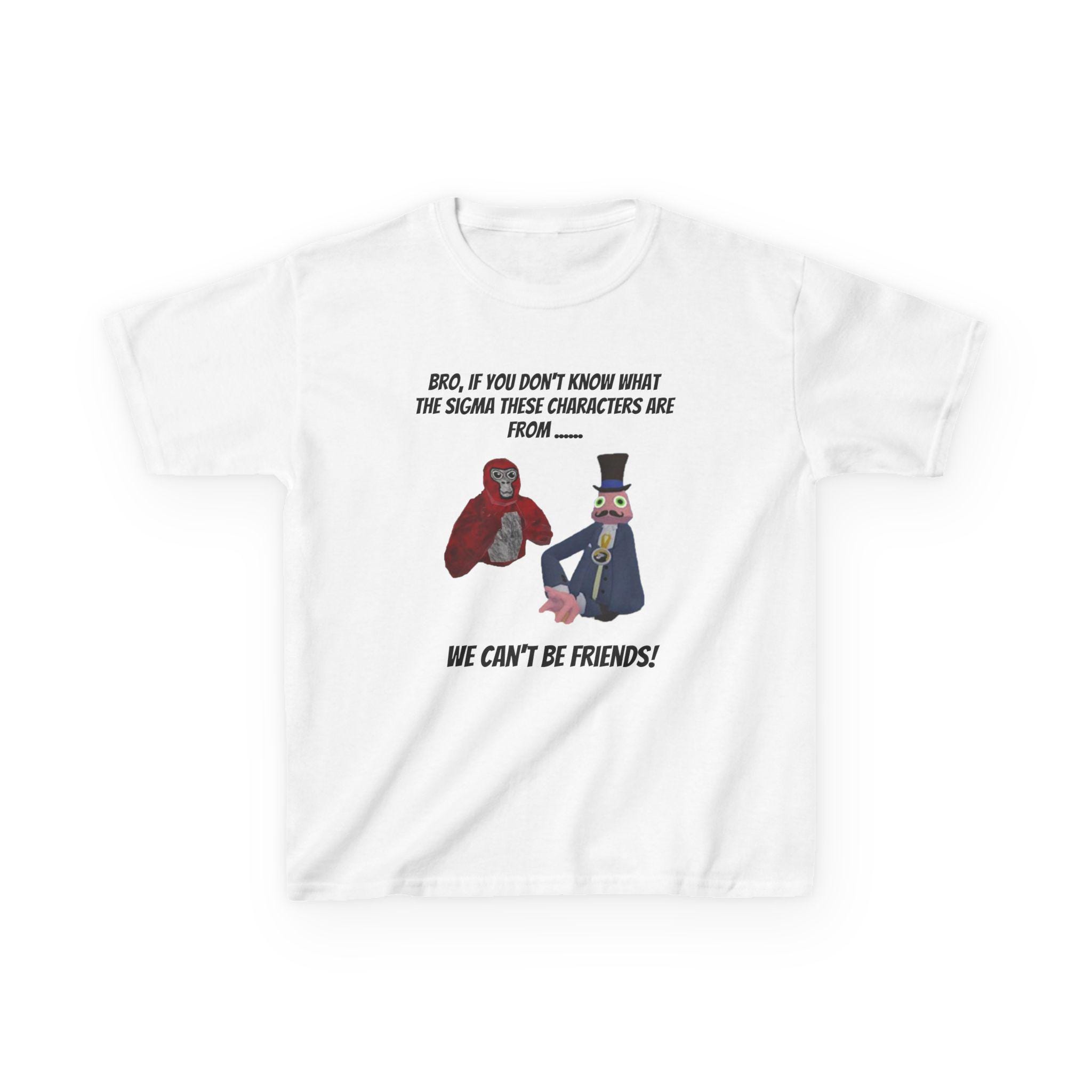 Yeeps and Gorilla Tag characters - What the Sigma! Kids Heavy Cotton™ Tee