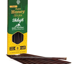 Palitos de miel de shilajit natural crudo - Palitos de miel resinosa con nutrientes puros para endulzar bebidas