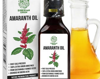 Amarantzaadolie extra vierge, koudgeperste 100 ml Siberische premiumkwaliteit