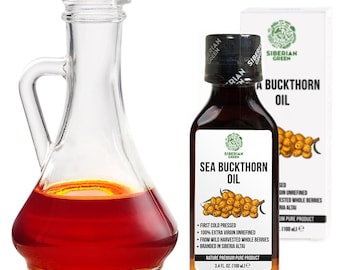 Siberian Sea Buckthorn Oil Extra Virgin Cold Pressed 100% Pure Altai 100ml
