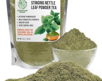 Single Ingredient Stinging Nettle Leaf Powder - Superfood Green Drink Mix - Vegan Herbal  Tea 8 oz