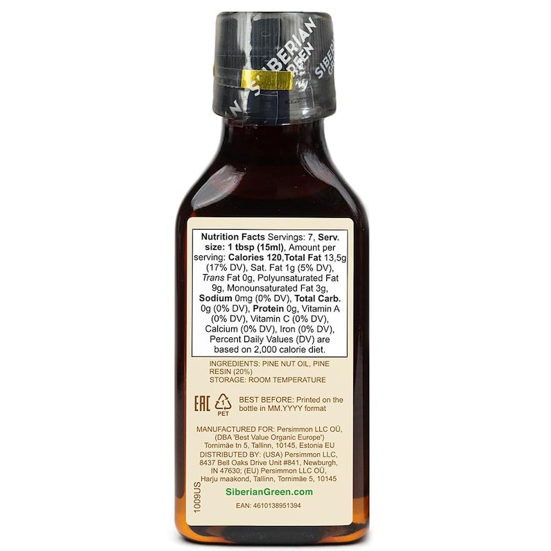 シベリア産松の実オイル（杉樹脂配合） – 100ml | 自然な健康維持と消化器系のサポート 画像 8