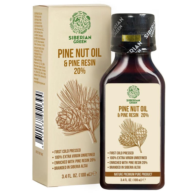 シベリア産松の実オイル（杉樹脂配合） – 100ml | 自然な健康維持と消化器系のサポート 画像 2