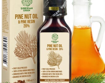 Aceite de piñones siberianos con resina de cedro – 100 ml / Bienestar natural y apoyo digestivo