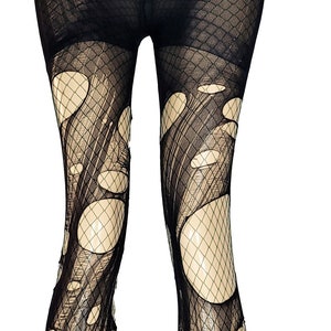Mylleure Women Sheer Pantyhose Tights Indie Aesthetic Lace Grunge Goth  Fishnet Tights Sexy High Waist Stretchy Slim Leggings