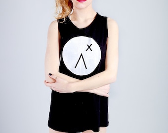My Logo oversize tank top | graphic tee streetwear tank top | punk handmade tank top