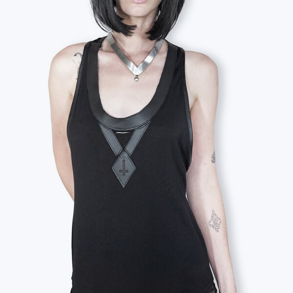 Letter Graphic Racer Back Tank