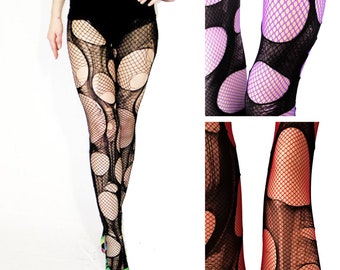 buy 2 get 1 free! Accessorize Agoraphobix double layered tattered & torn tights fishnet tights fishnet leggings