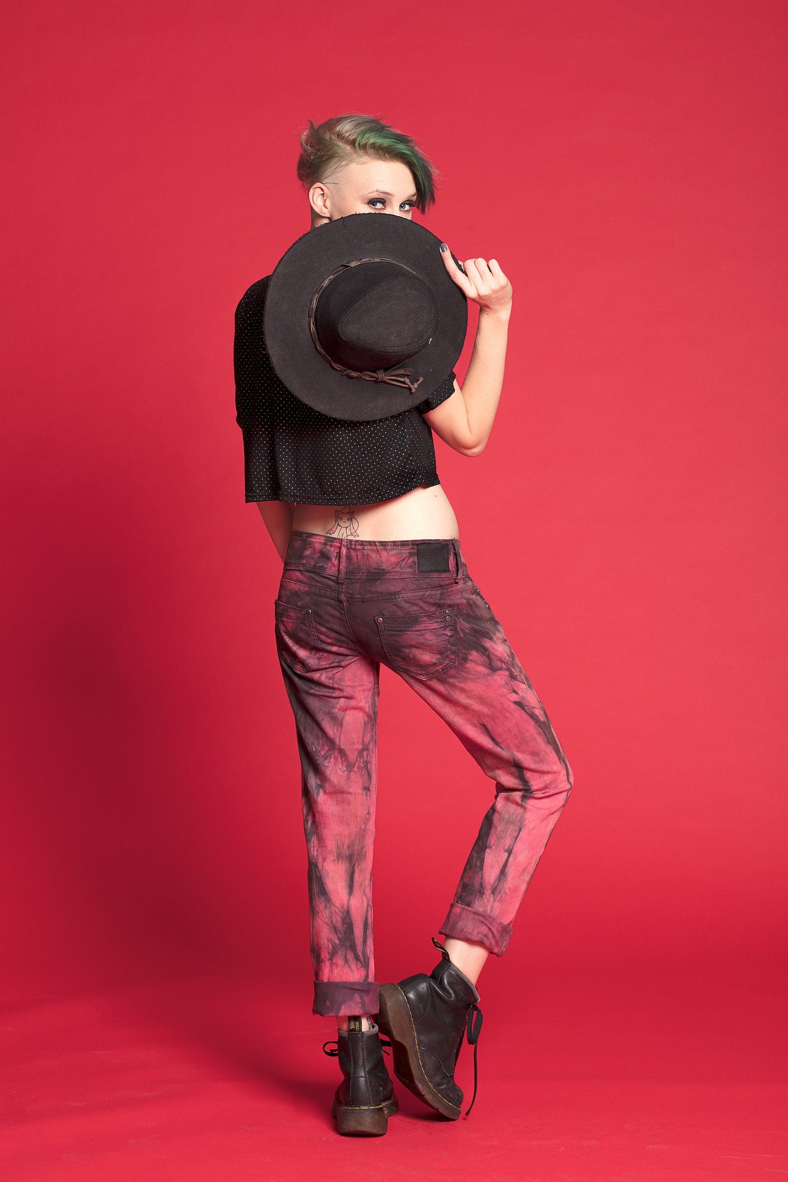 Size M Blood Red Jeans Tie Dye Jeans Punk Jeans Recycled Etsy