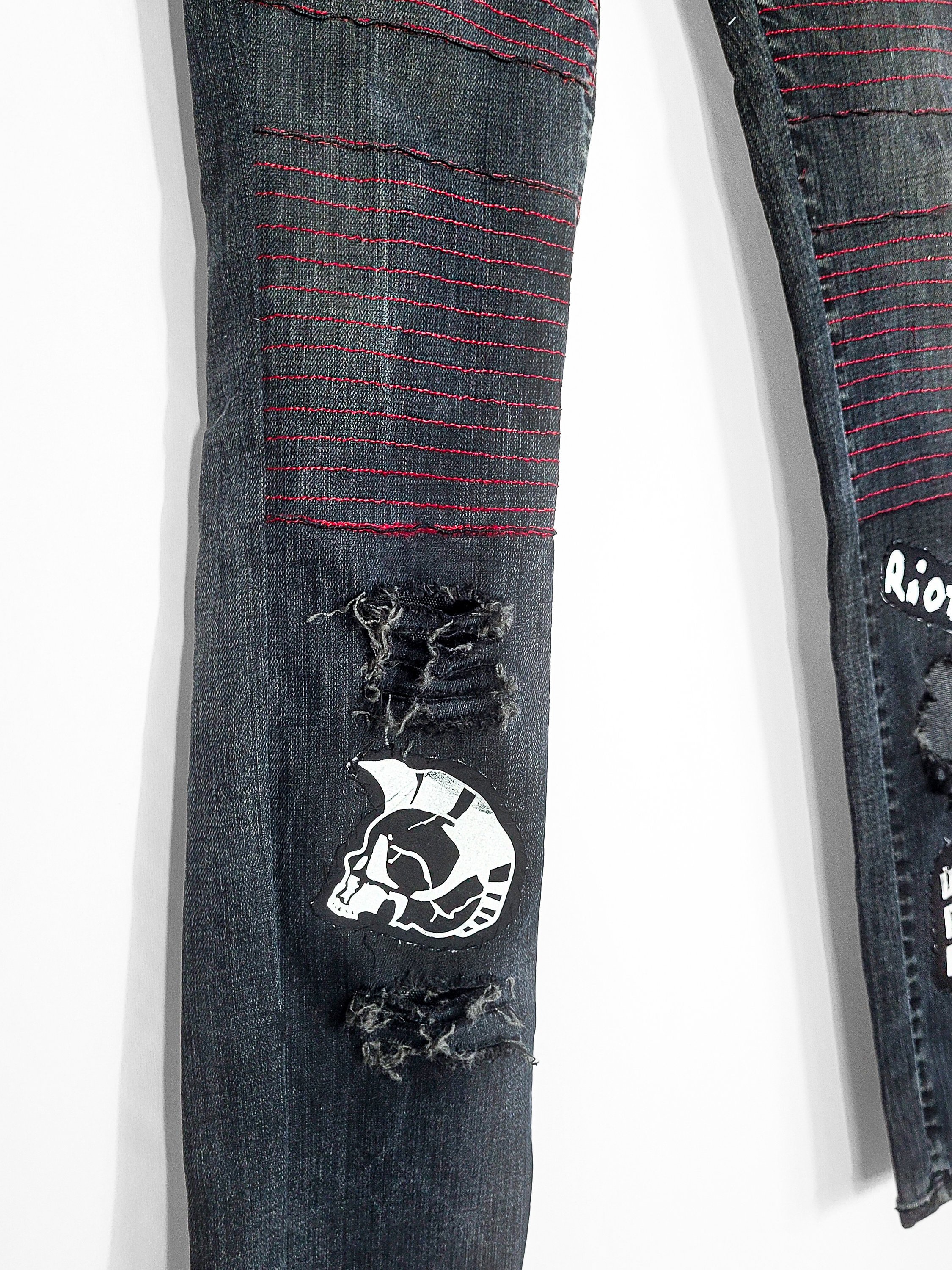 Ripped Straight Flare Jeans Herren – Vintage Patchwork, Distressed, Loose Fit Für Hip Hop & Skate Style