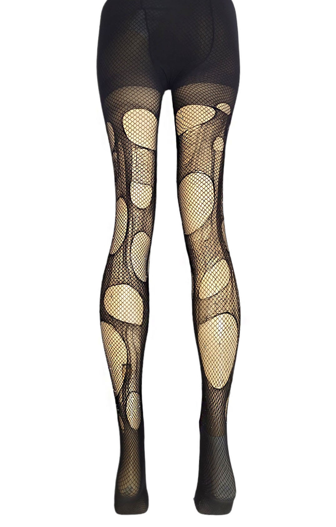 Rhinestone Fishnet Ripped Tights Fishnet Tights Glitter Tights Gothic Tights  Tattered & Torn Tights Ripped Leggings Agoraphobix -  Canada