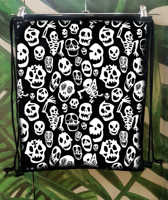 Creepy Cute Skull Backpack Drawstring 