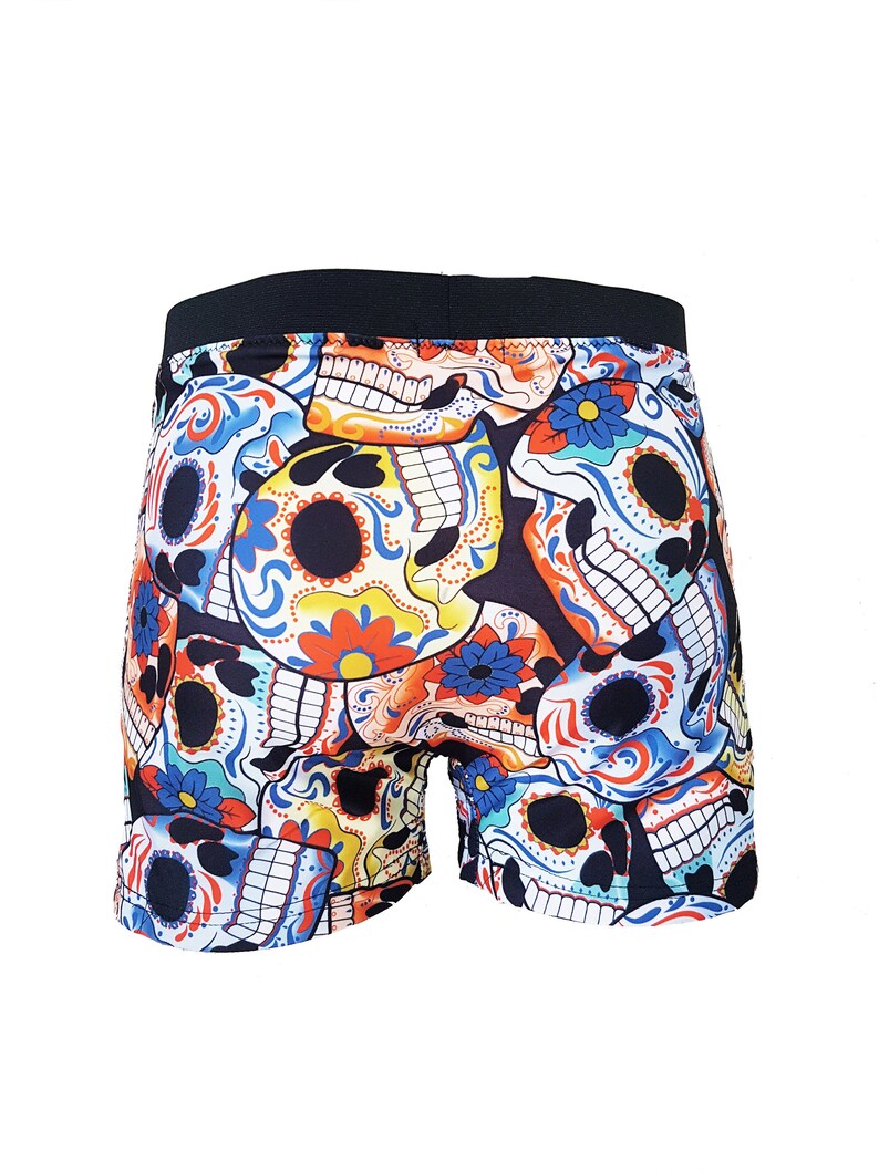 skull swim trunks