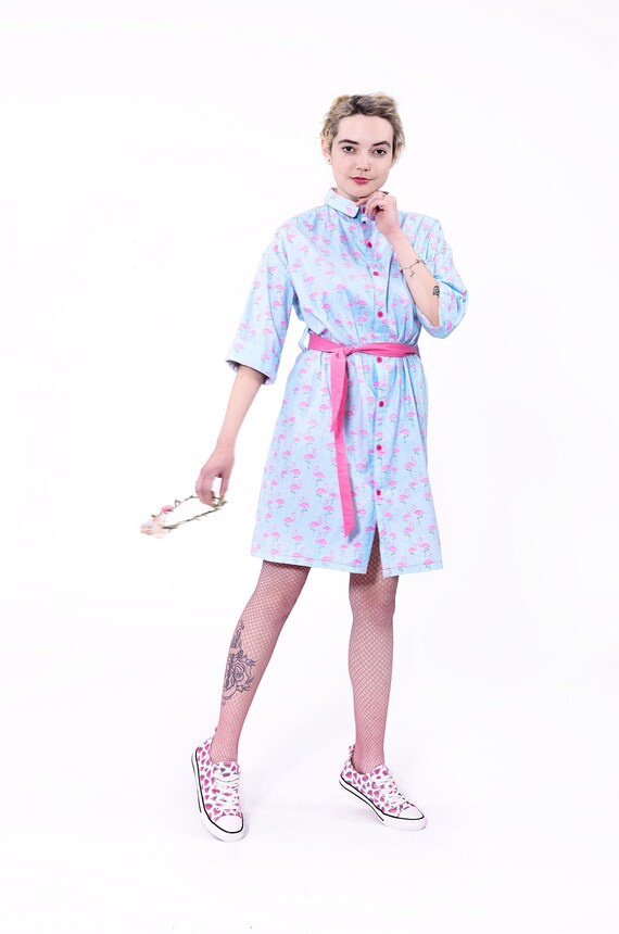 pink flamingo sundress
