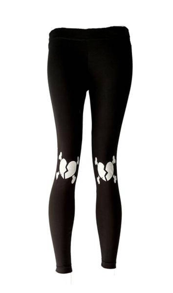 Broken Heart Knee Pad printed leggings aesthetic clothing Etsy