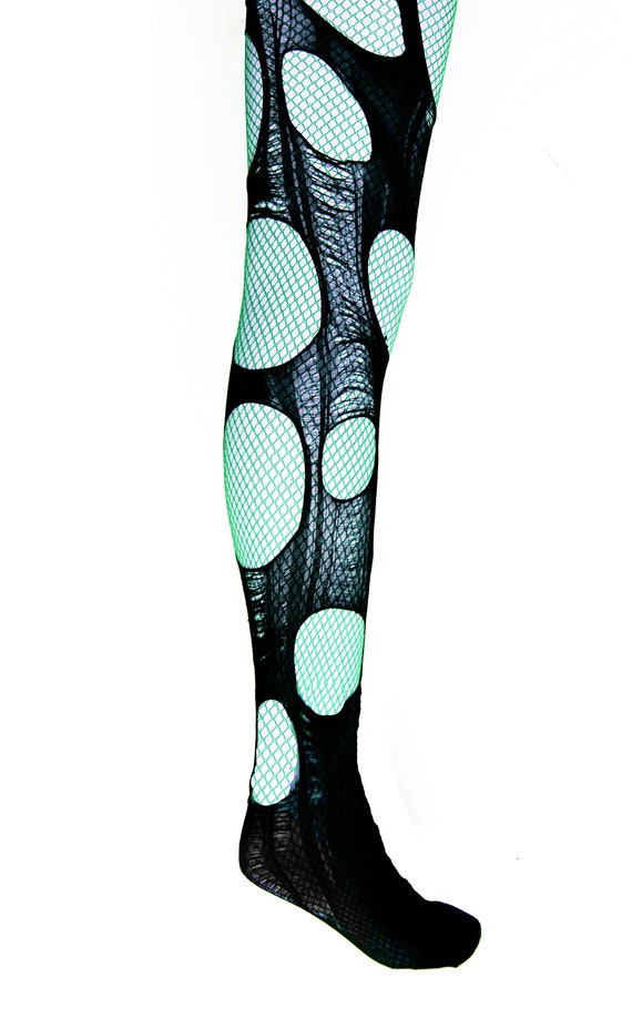 Distressed fishnet cheap tights