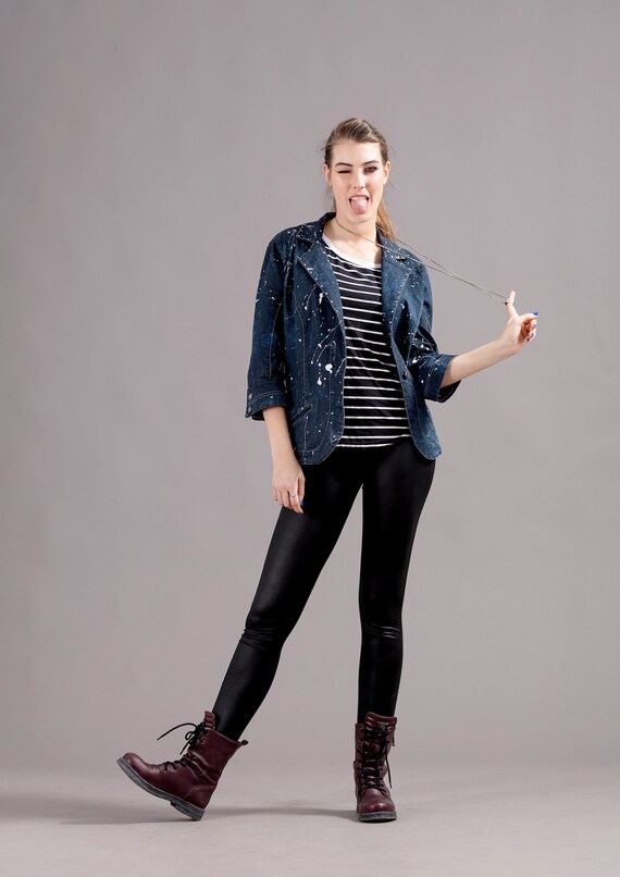 studded denim jacket punk