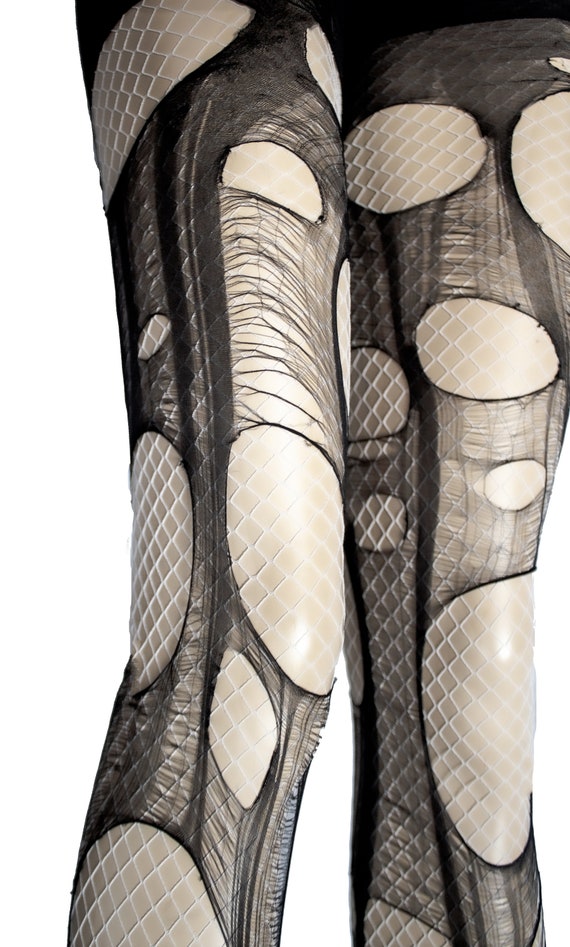 CC Velvet Textured Logo Print Inspired Tights