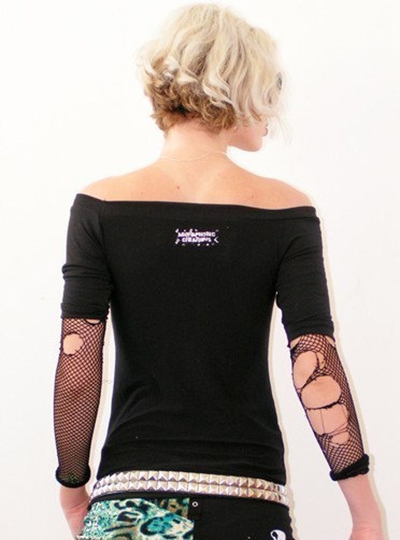 skeleton tshirt off the shoulder top | pastel goth shirt skeleton hands goth t shirt | goth top goth tank top skull tshirt image 5