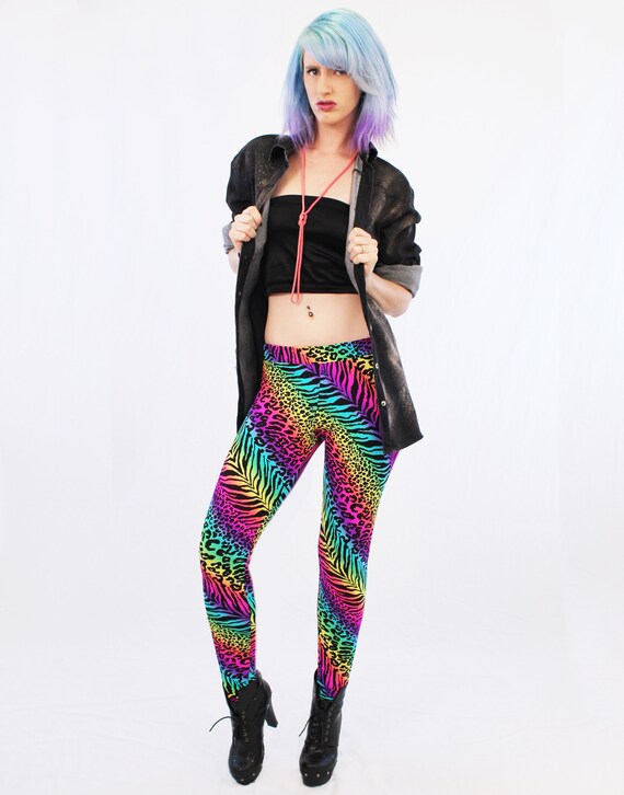 neon leopard leggings