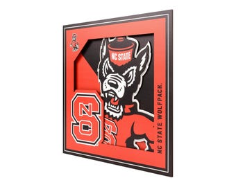 North Carolina State Wolfpack Wall Art | North Carolina State Wolfpack Sign | North Carolina State Wolfpack Wall Hanging 12x12