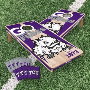 TCU Horned Frogs Cornhole Boards 2x4 (Officially Licensed)