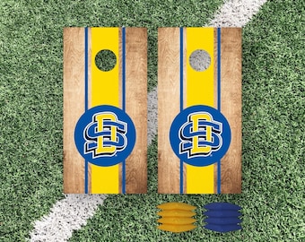 South Dakota State Jackrabbits Cornhole Boards 2x4 (Officially Licensed) Carry Case, Board Covers and Score Tower Add-Ons